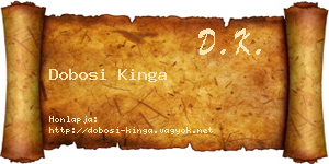 Dobosi Kinga névjegykártya