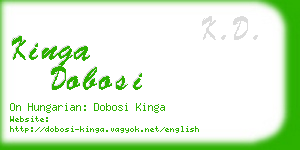 kinga dobosi business card